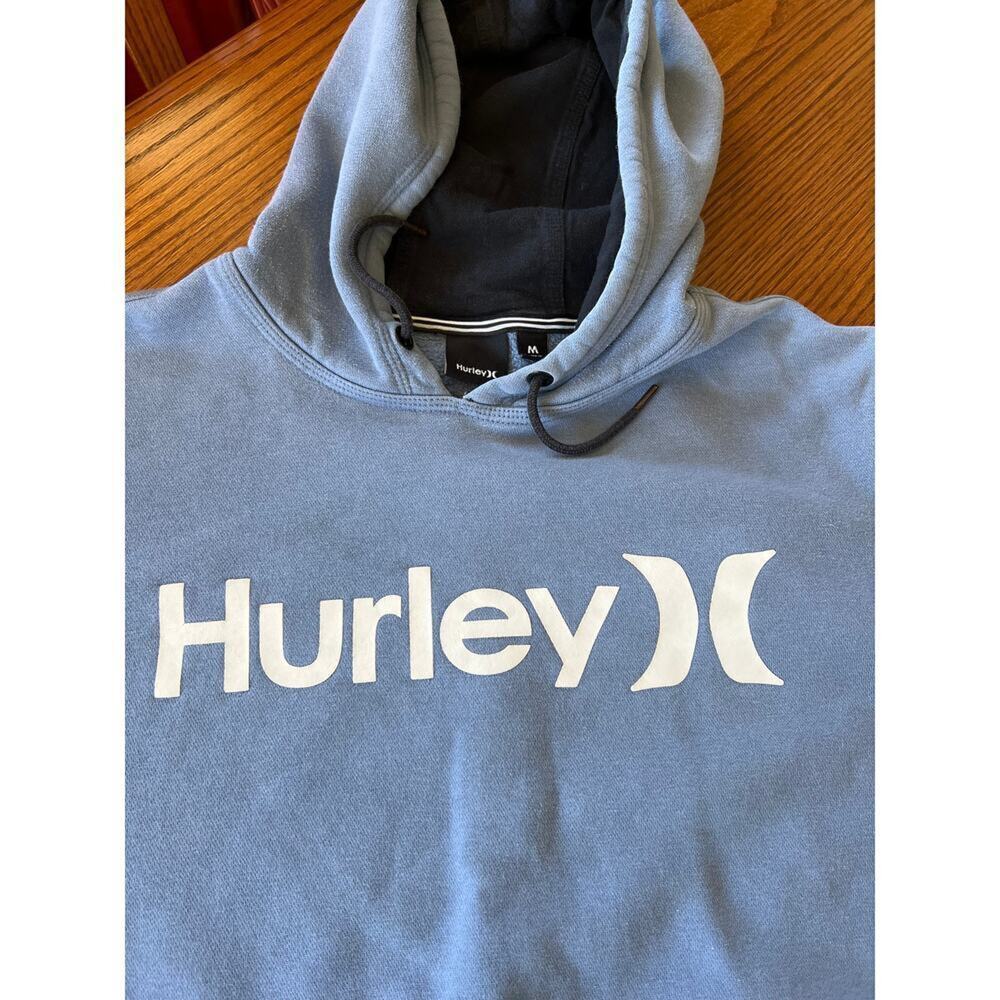 Hurley sweatshirt hoodie, med blue color, women's size M